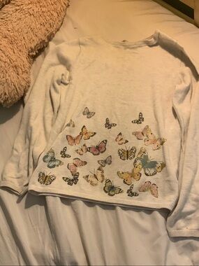 H&M 100% Cotton Butterfly Sweater